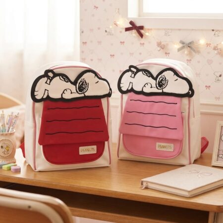 MOCHILA SNOOPY (ROJA Y ROSA)