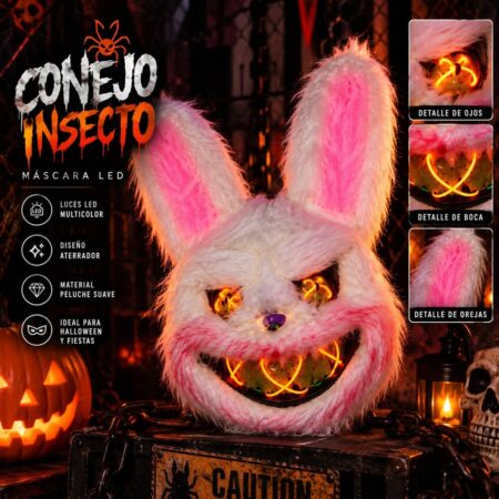 MASCARA CONEJO CON LUZ LED