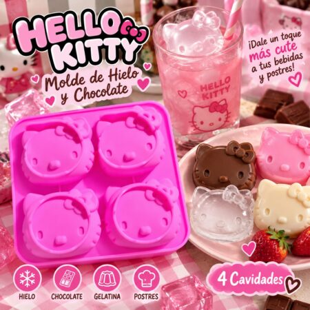 MOLDE DE SILICON CARA HELLO KITTY